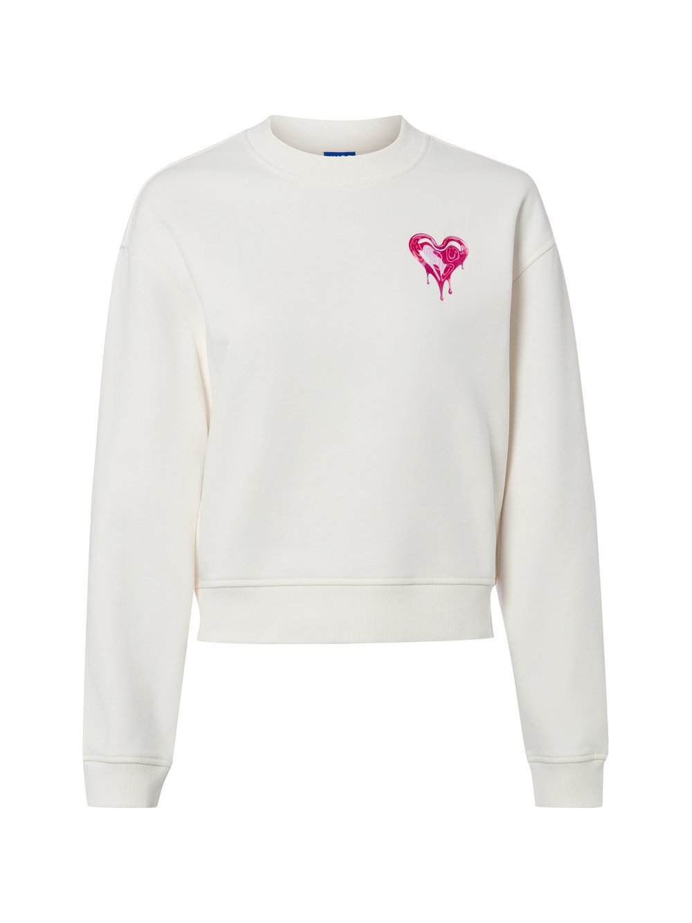 HUGO BLUE Bluza damska - Delessa_B_2 Kobiety Bawełna biały, XS