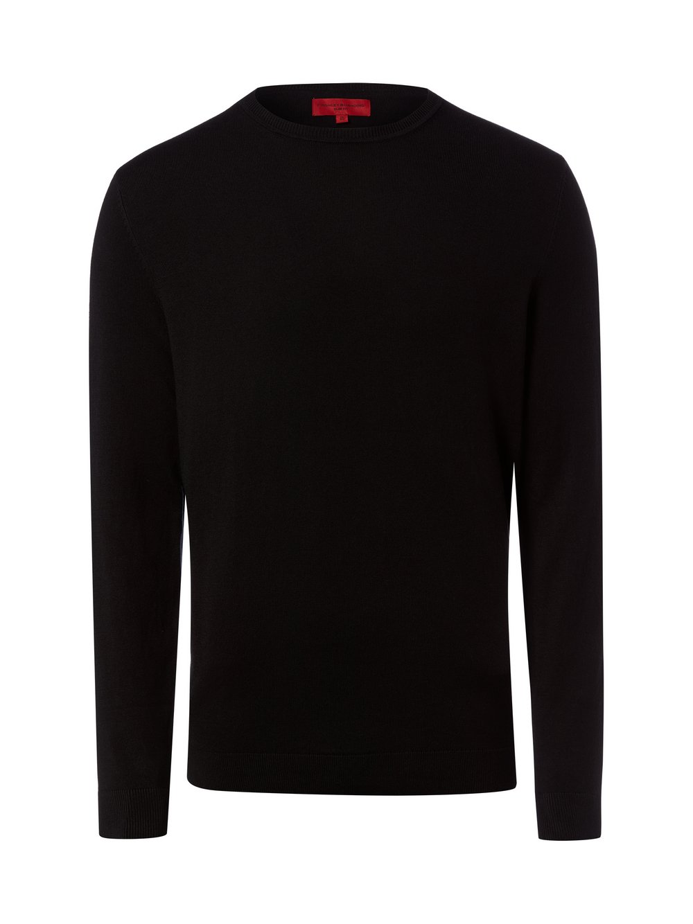 Finshley & Harding Męski sweter z dzianiny Mężczyźni Bawełna czarny, XL