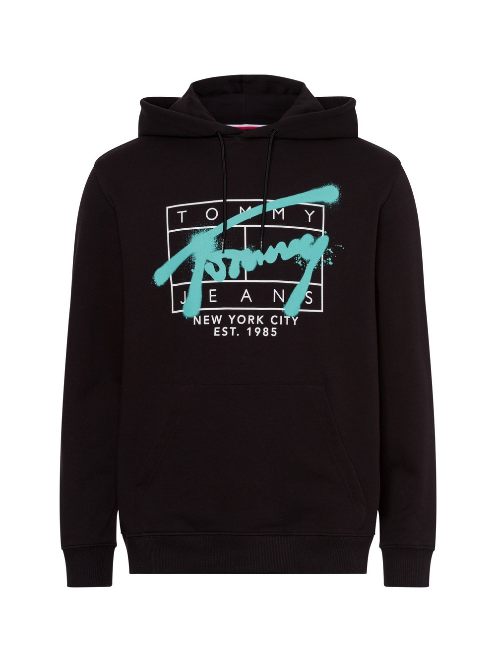 Tommy Jeans Męski sweter z kapturem Mężczyźni Bawełna czarny, M