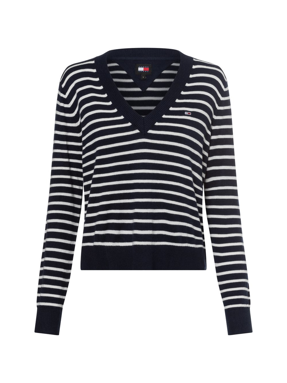 Tommy Jeans Sweter damski Kobiety drobna dzianina niebieski|biały, XS