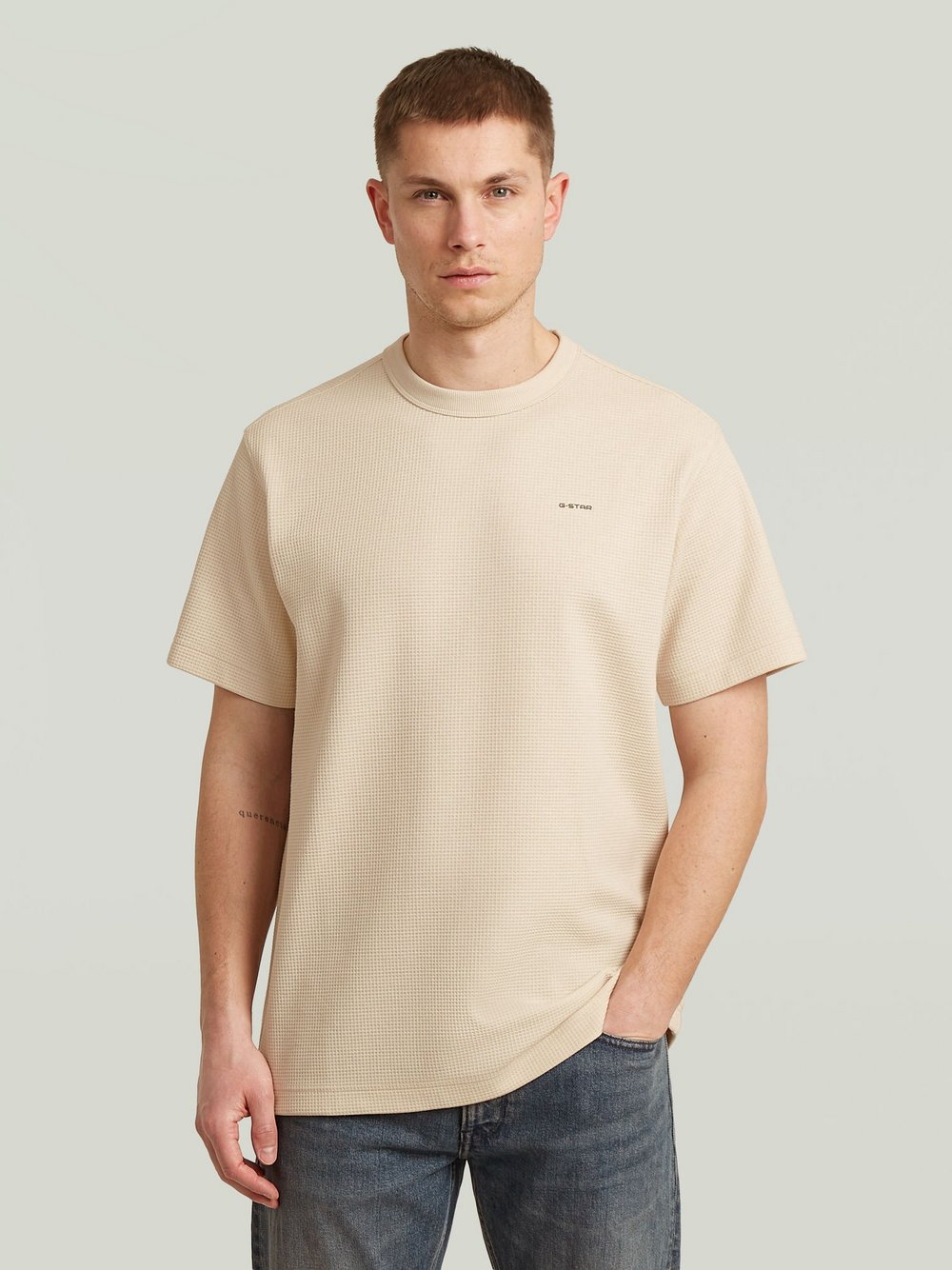 G-Star RAW Koszulka męska Mężczyźni beżowy, S