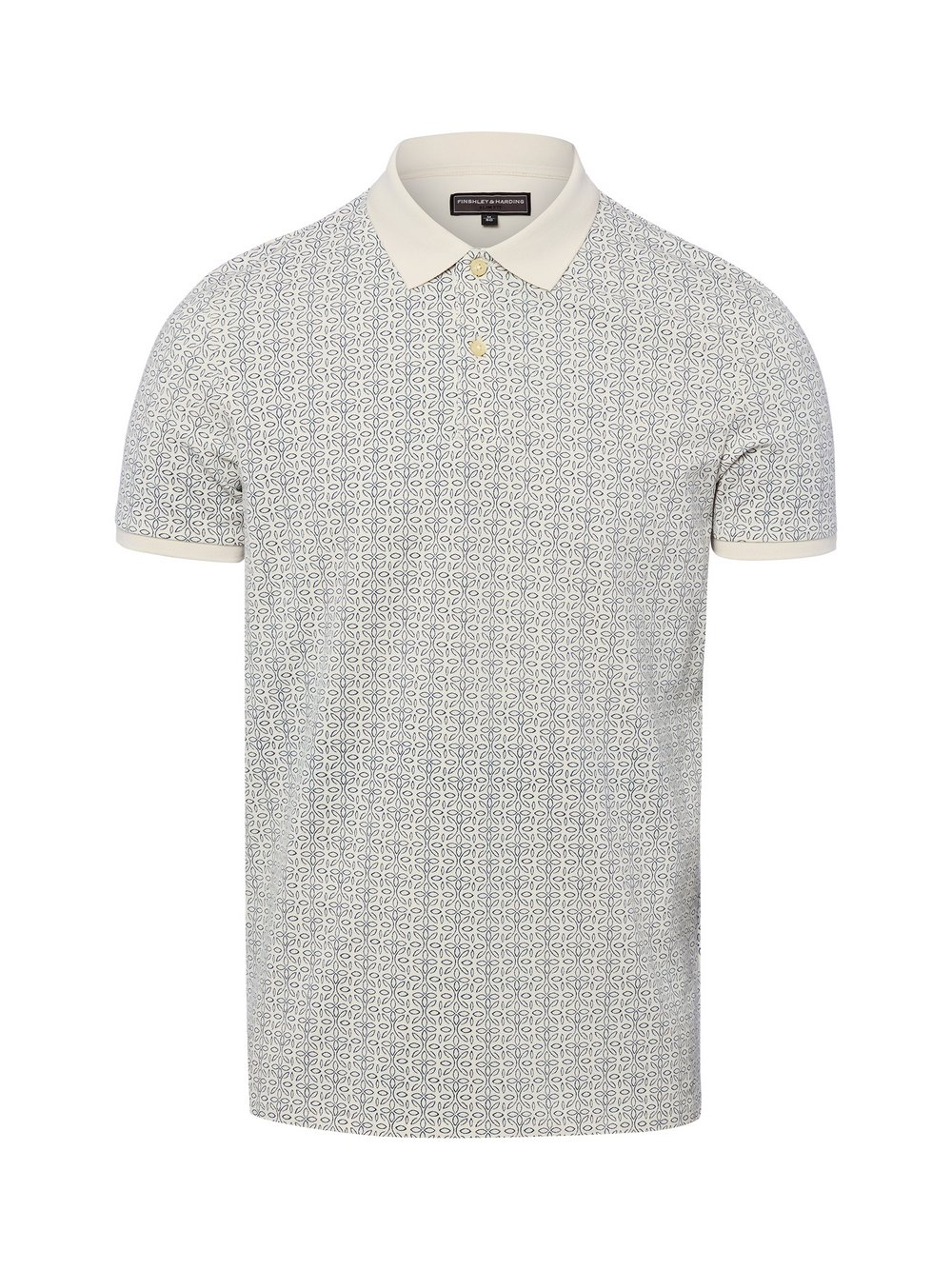Finshley & Harding Męska koszulka polo Mężczyźni Bawełna szary, M