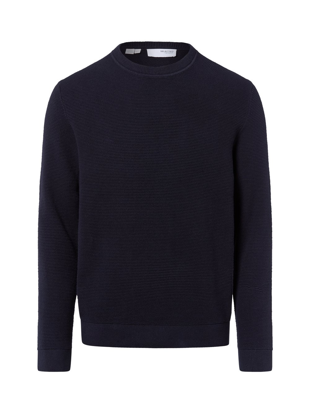 Selected Męski sweter z dzianiny - SLHRoss Mężczyźni Bawełna niebieski, M