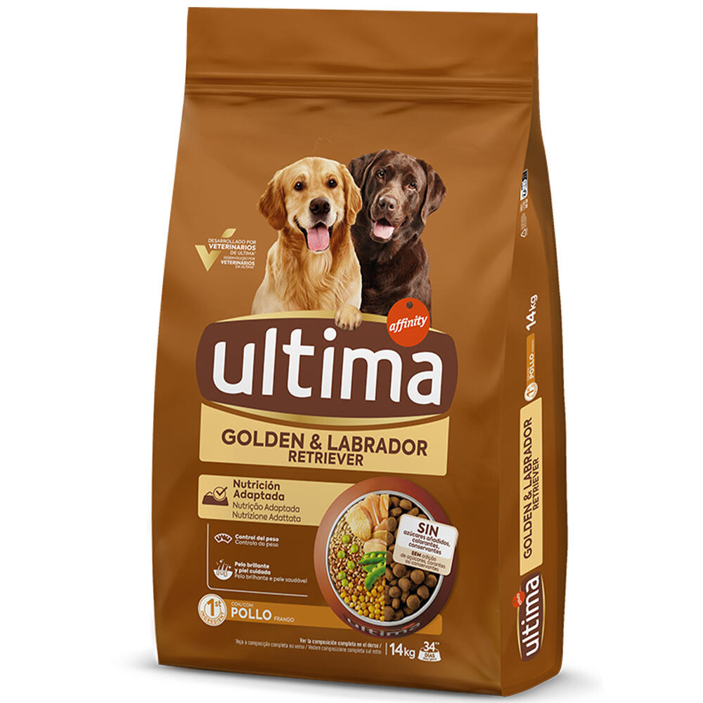 Kilogramy gratis! Ultima, karma sucha, 7 kg / 12 kg / 14 kg / 18 kg - Golden & Labrador Retriever, kurczak, 14 kg (11 + 3 kg gratis!)