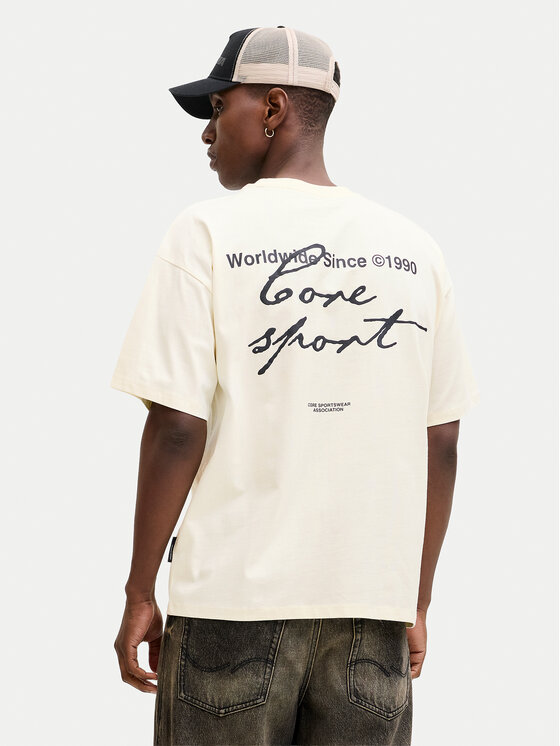 Jack & Jones T-Shirt Dust 12292982 Żółty Loose Leg