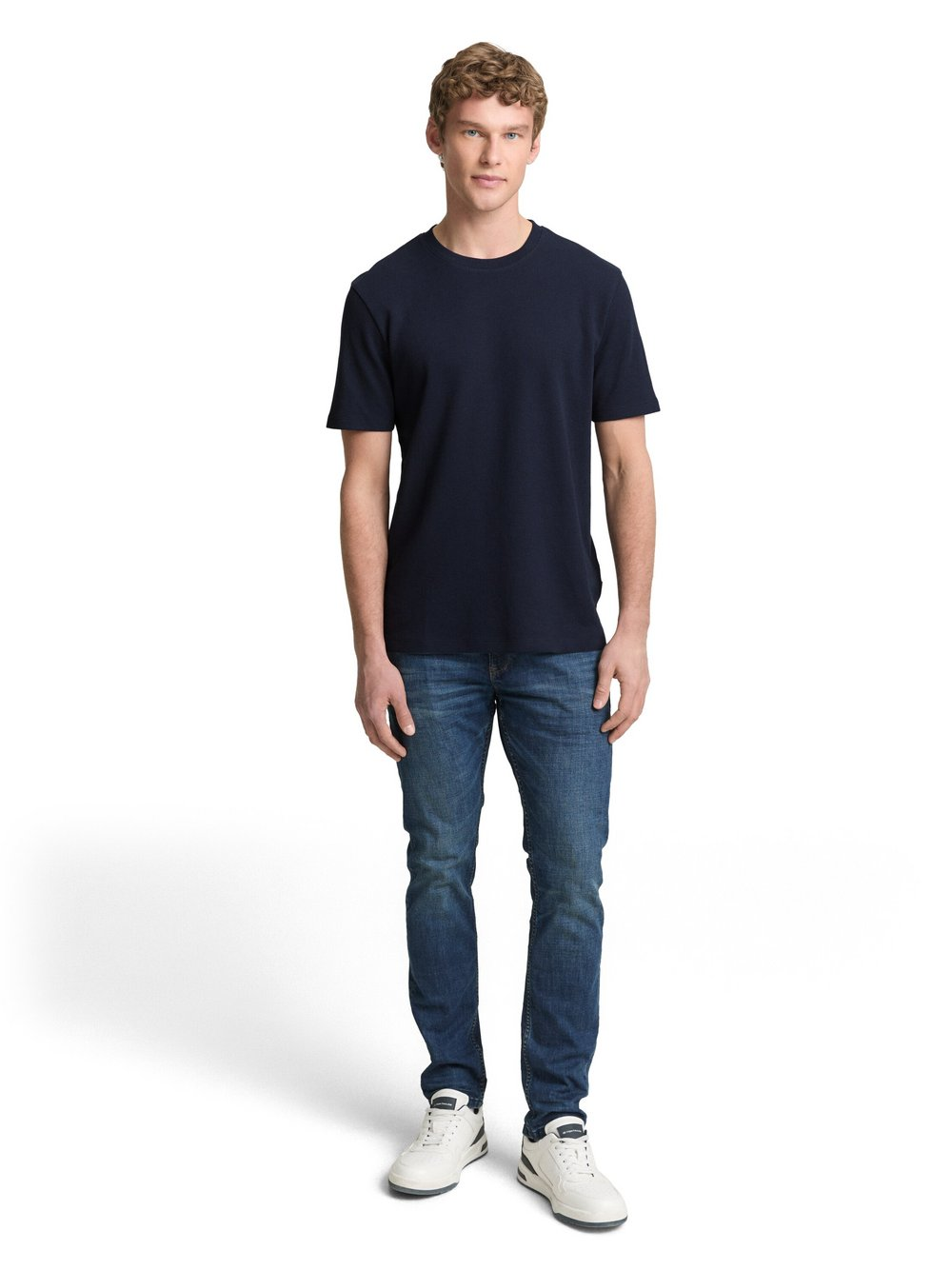 Tom Tailor Denim Koszulka męska Mężczyźni Bawełna niebieski, XXL