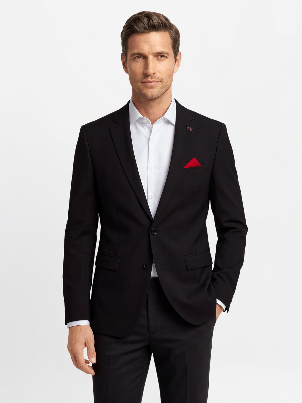 Finshley & Harding London Męska kurtka modułowa - Brixdon Mężczyźni Slim Fit czarny, 46