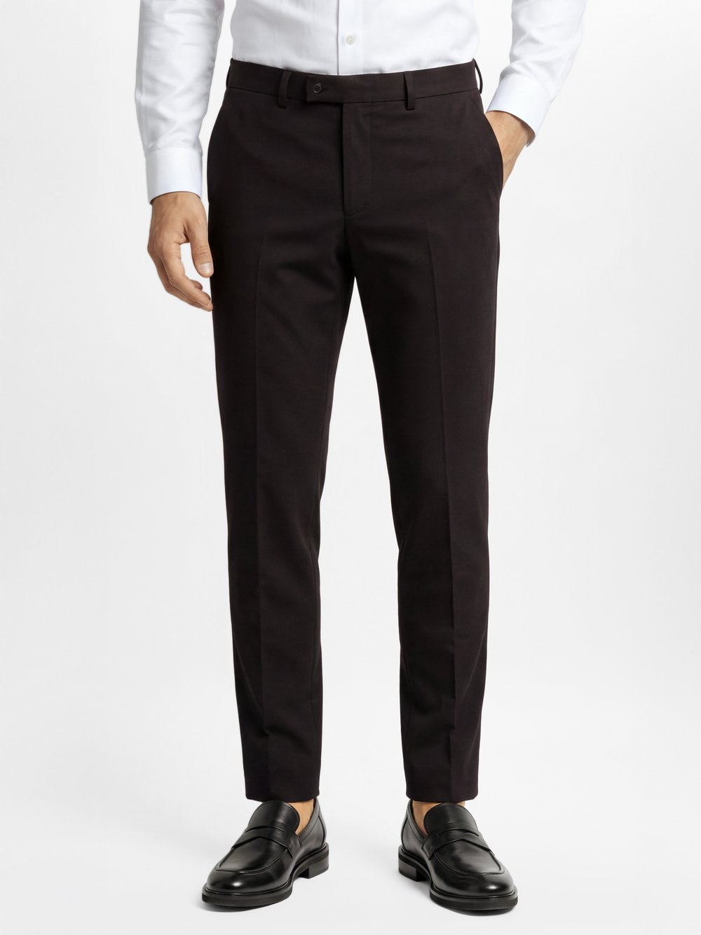 Finshley & Harding London Spodnie - Hoxdon Mężczyźni Slim Fit czarny, 54