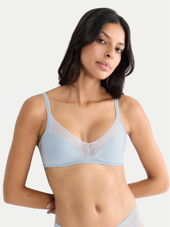 Triumph Biustonosz bezfiszbinowy Breathe & Lift Smart 10226333 Niebieski jasny