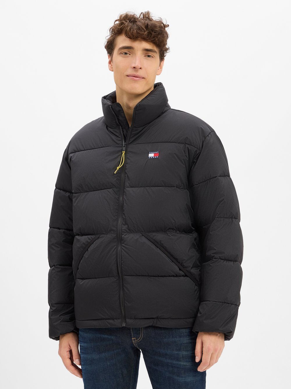 Tommy Jeans Pikowana kurtka męska Mężczyźni czarny, L