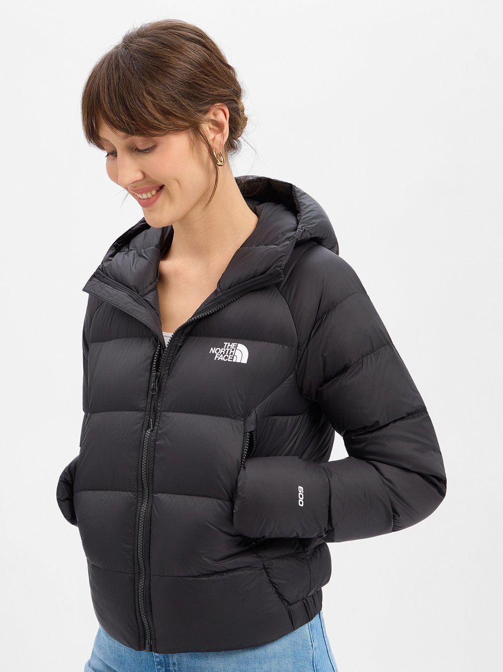 The North Face Damska kurtka puchowa - Hyalite Kobiety Sztuczne włókno czarny jednolity, L