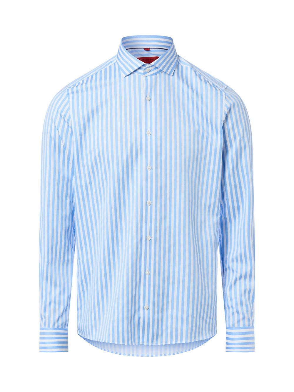 Finshley & Harding Koszula męska - non-iron Mężczyźni Slim Fit Bawełna biały|niebieski, 43