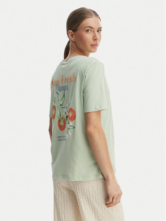 ONLY T-Shirt Lucy 15367829 Zielony Regular Fit