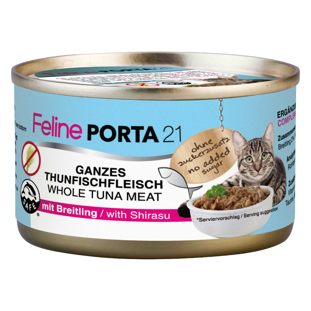 Pakiet Feline Porta 21, 12 x 90 g - Tuńczyk ze szprotkami