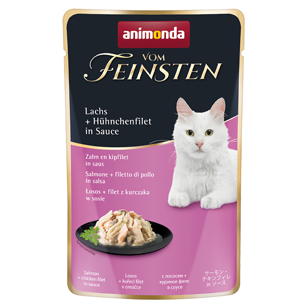 animonda vom Feinsten Adult w sosie, 18 x 50 g - Łosoś i filet z kurczaka w sosie