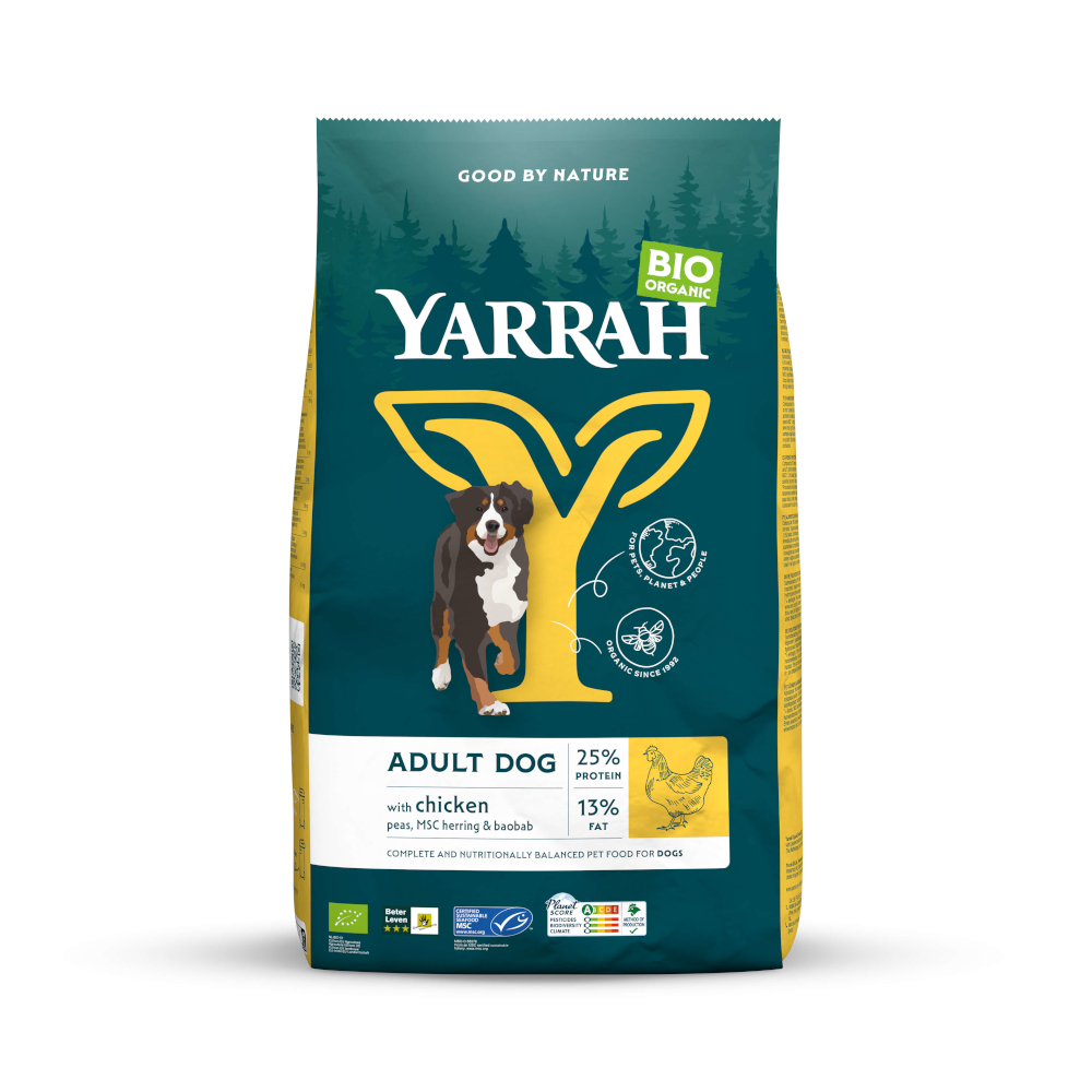 Yarrah Bio Adult z biokurczakiem - 2 x 10 kg