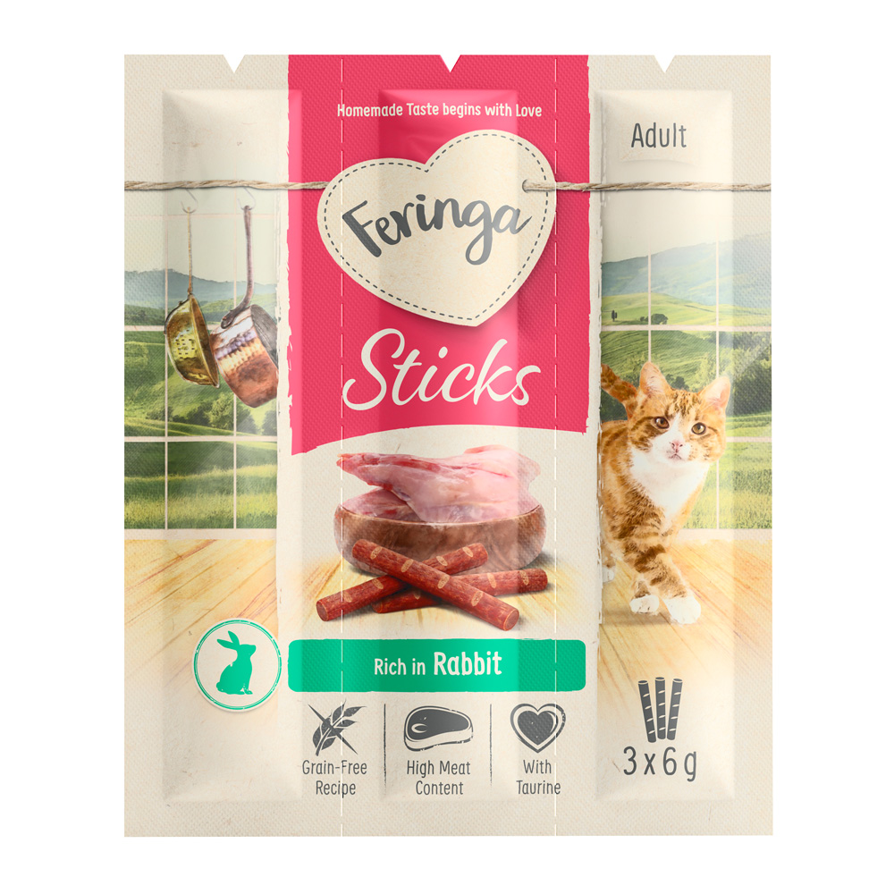 Feringa Sticks, królik - 3 x 6 g miniaturka
