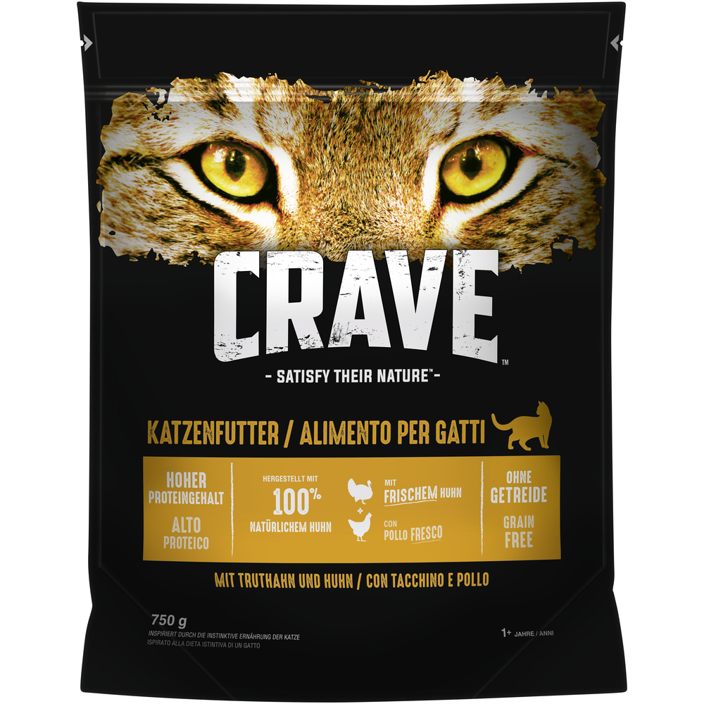 Crave Adult karma sucha dla kota, indyk i kurczak - 750 g