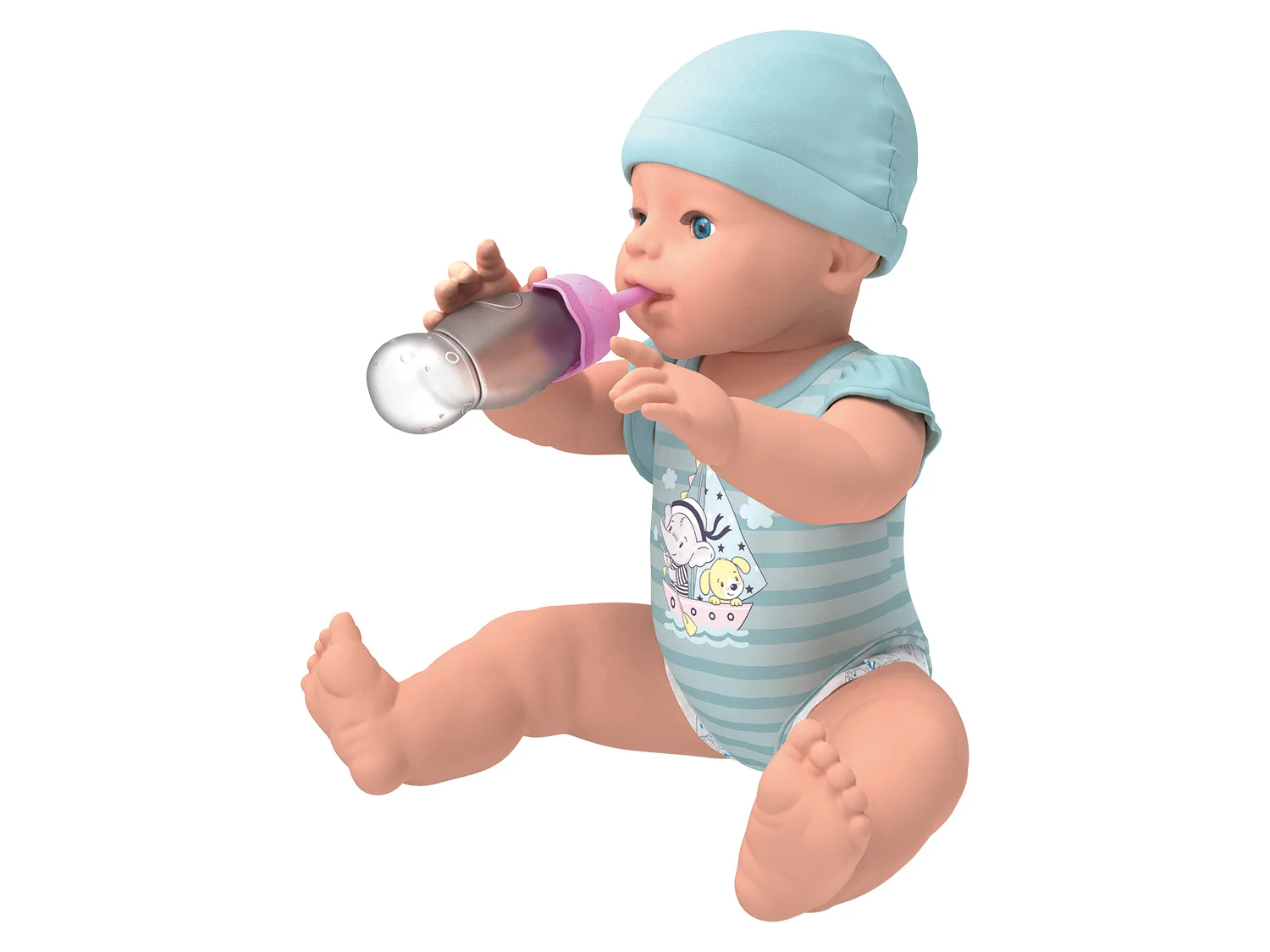 Playtive Lalka niemowlę Toni  (Turkusowy)