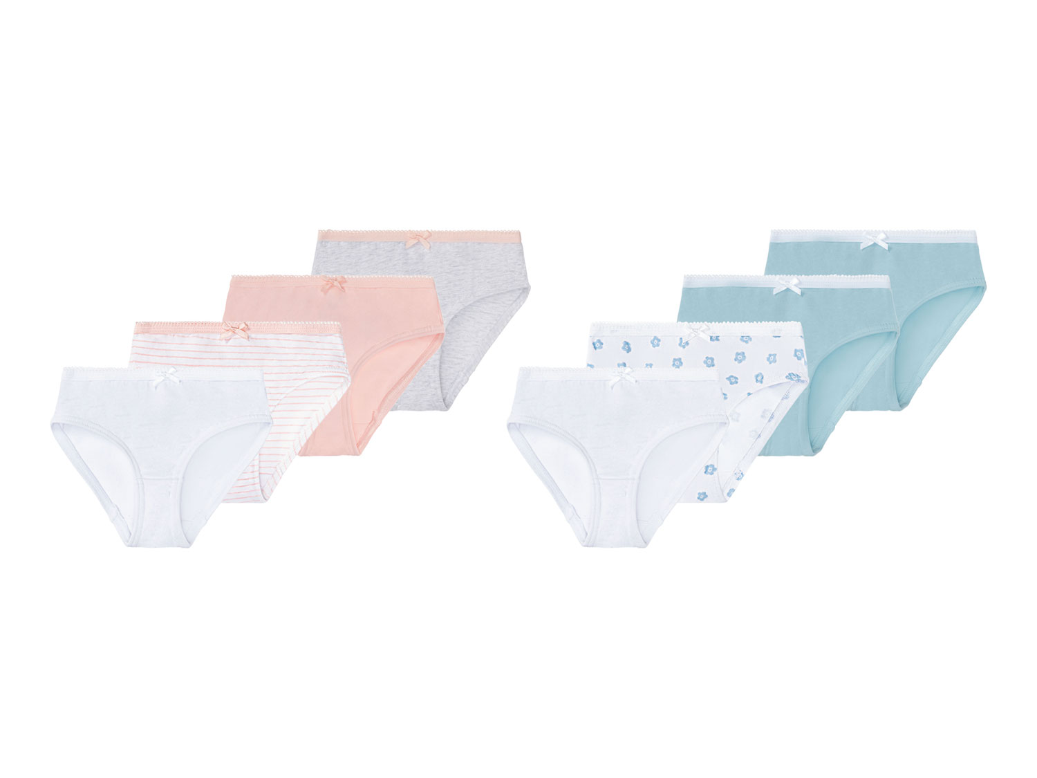lupilu® Figi dziewczęce z bawełną organiczną, 4 pary miniaturka