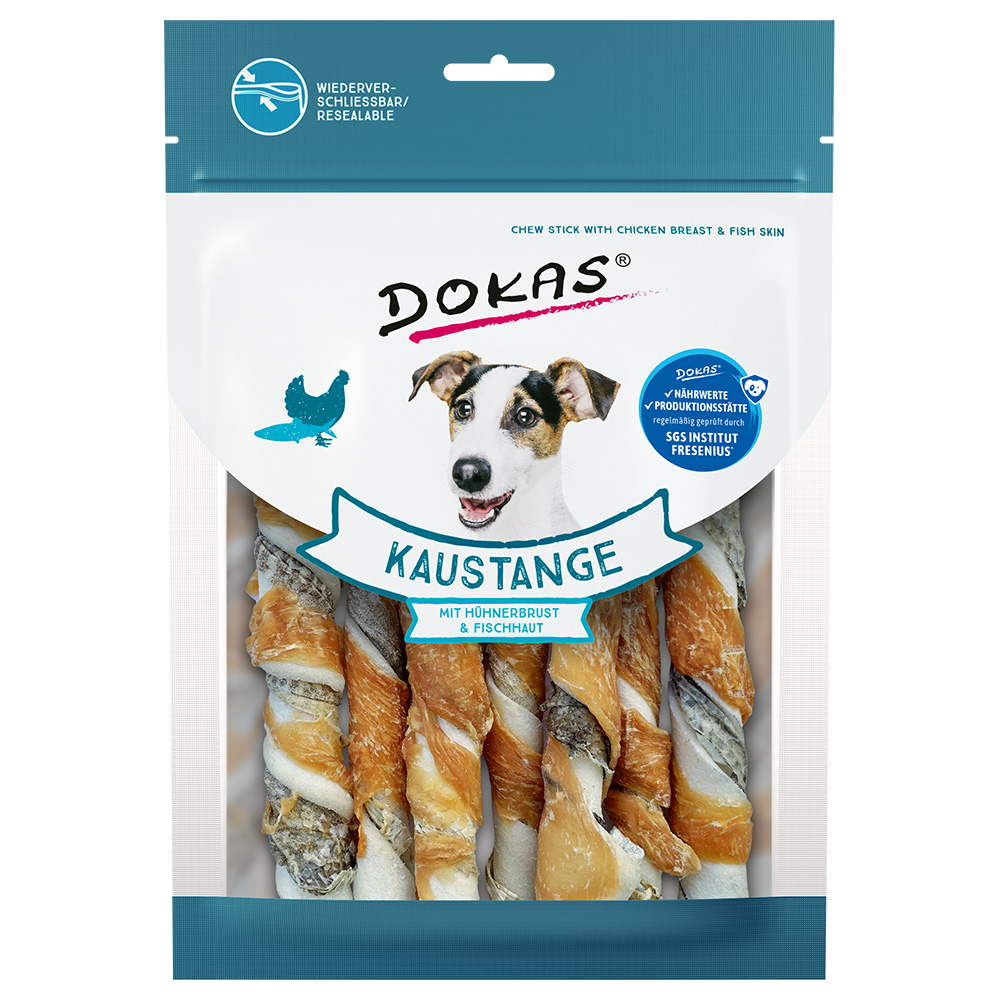 Dokas pałeczki do żucia, kurczak i ryba - 3 x 170 g