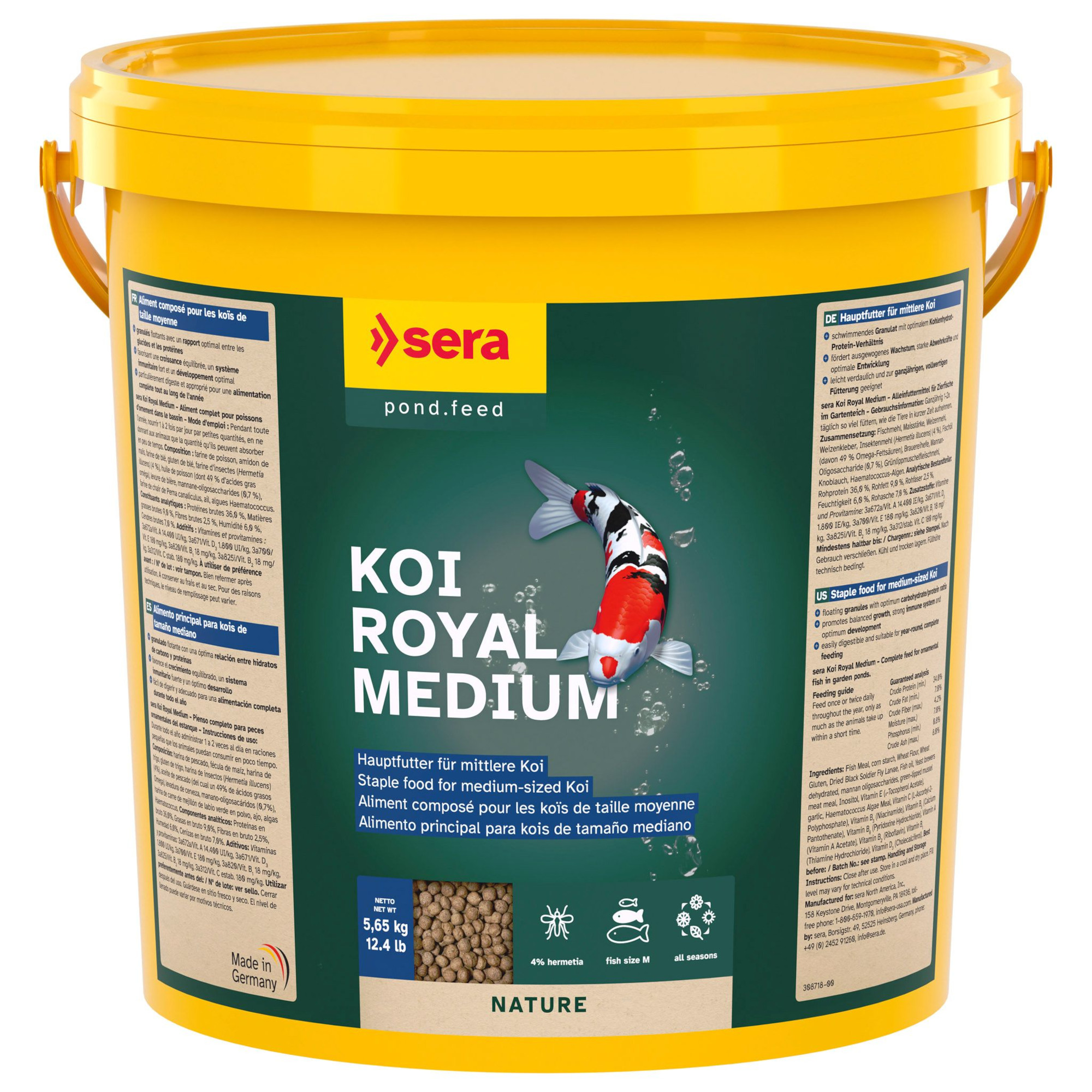 sera Koi Royal Medium Granules - 21 litrów