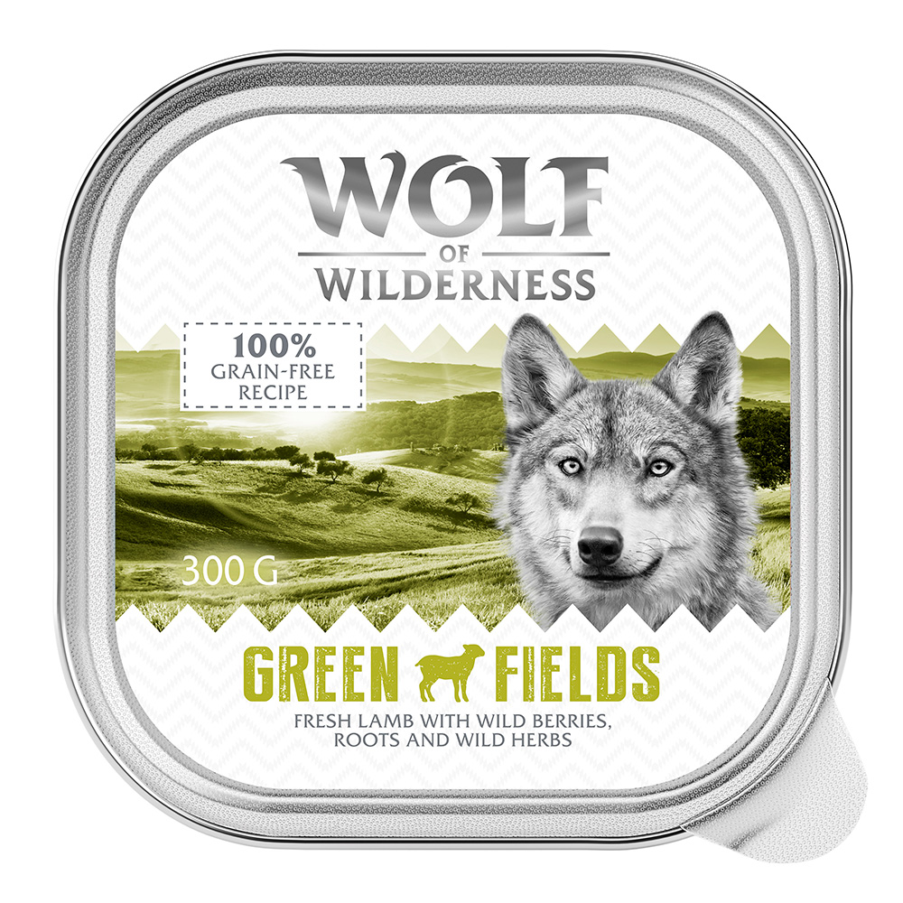 Wolf of Wilderness Monoprotein Adult, 6 x 300 g - Green Fields - jagnięcina