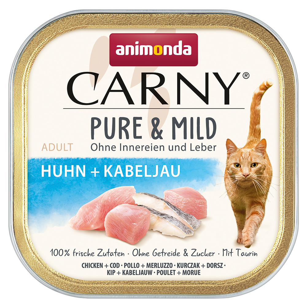 animonda Carny Adult Pure & Mild, 32 x 100 g - Kurczak + dorsz