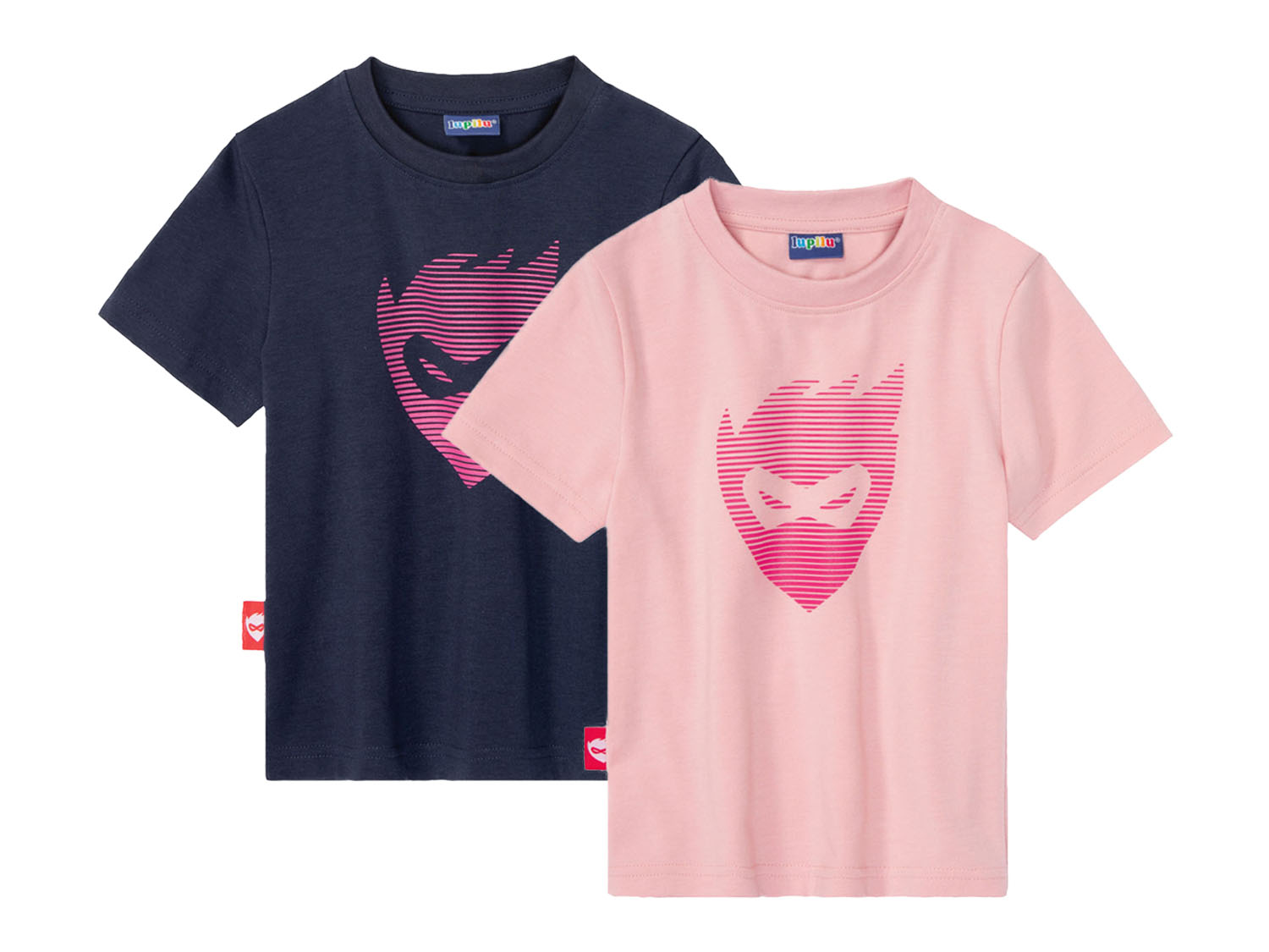 lupilu® T-shirty funkcyjne dziewczęce, 2 sztuki (Jasnoróżowy/granatowy, 98/104)