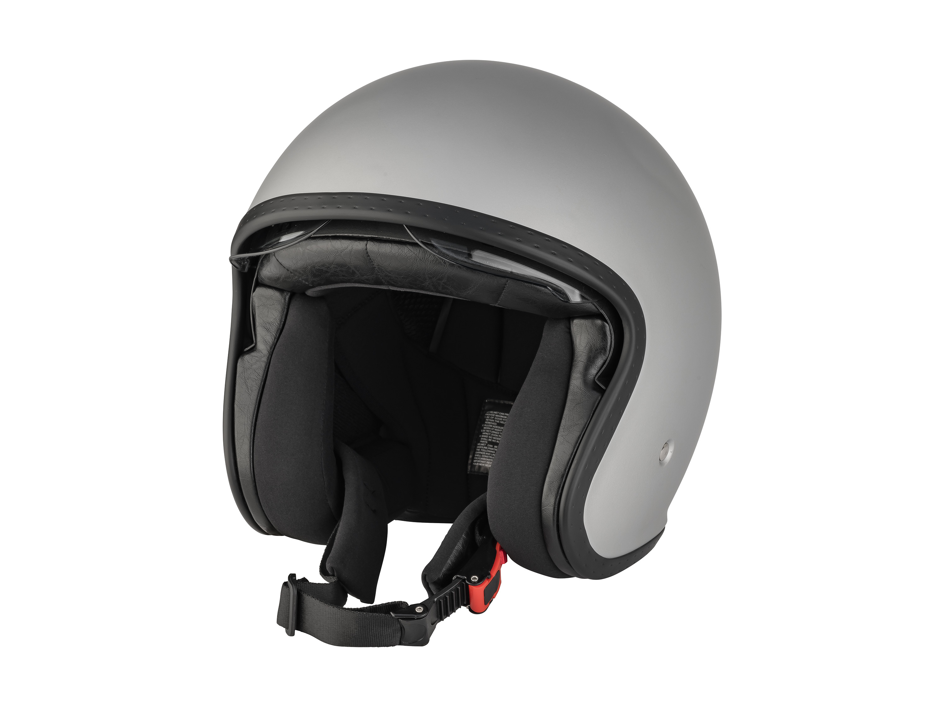 ULTIMATE SPEED® Kask Jet, z wizjerem, rozmiar M (Srebrny/ czarny matowy) miniaturka