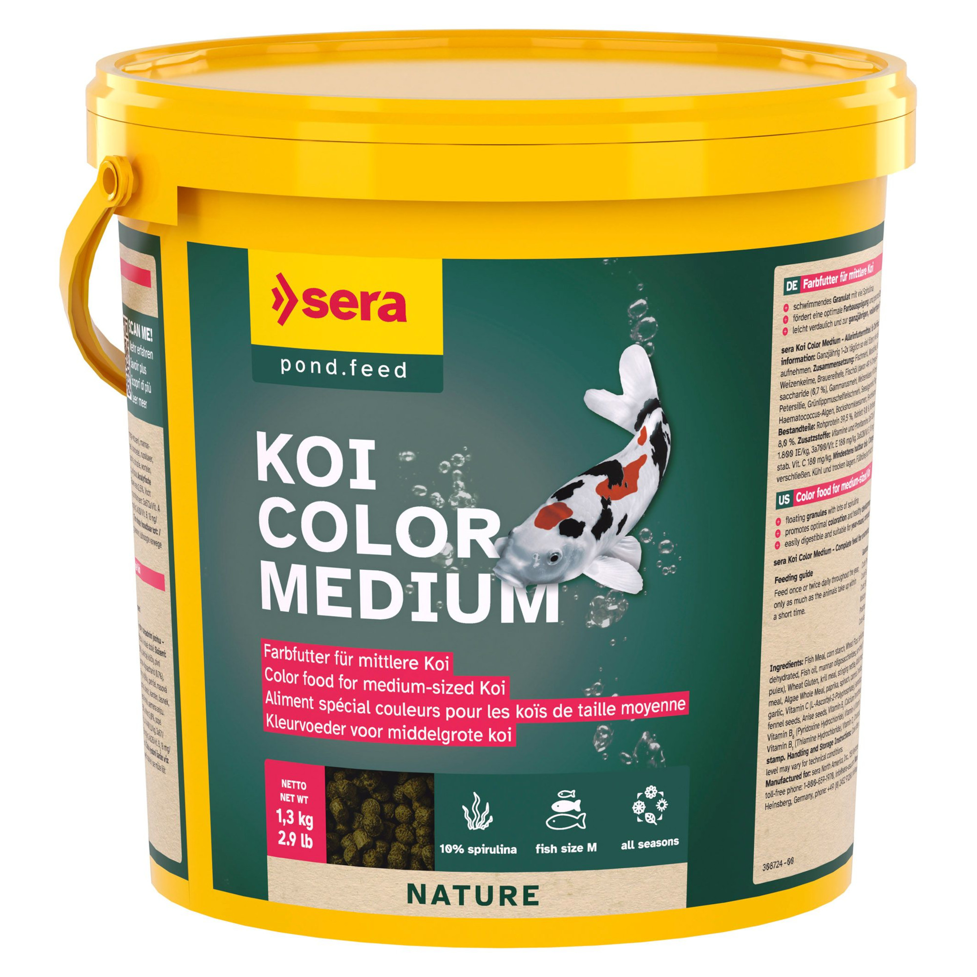 sera Koi Color Nature Medium - 3800 ml
