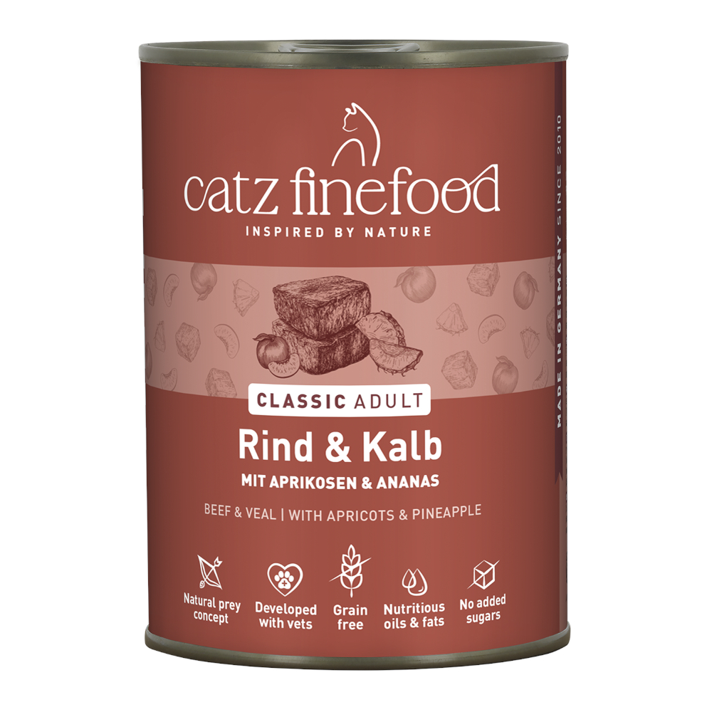 Korzystny pakiet catz finefood, 12 x 400 g - Wołowina z cielęciną