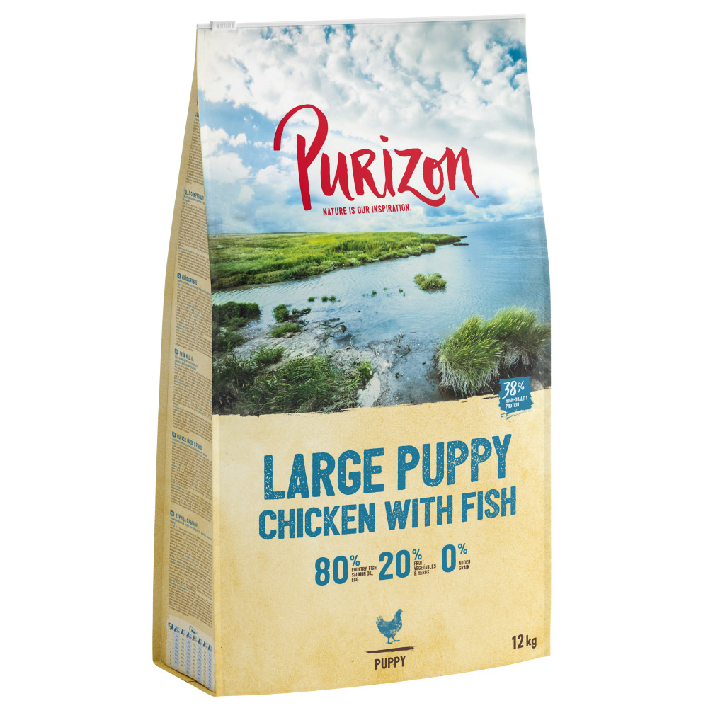 Purizon Large Puppy dla psa, kurczak i ryba, bez zbóż - 12 kg