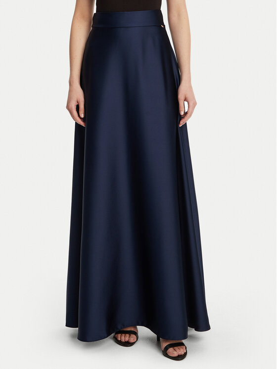Rinascimento Spódnica maxi CFC0122686003 Granatowy Regular Fit