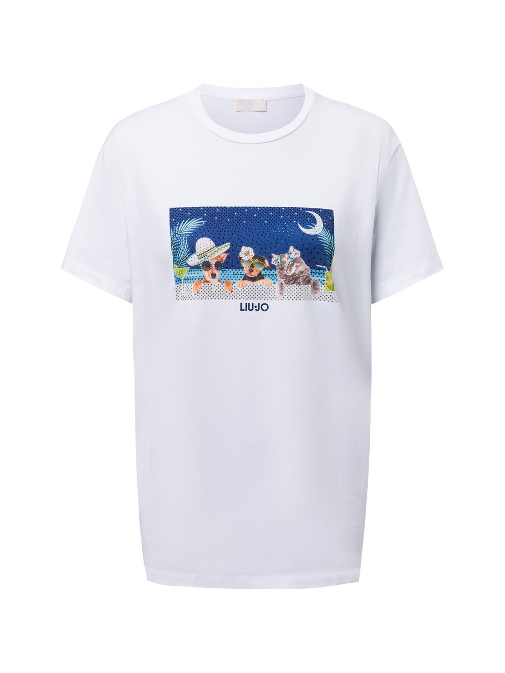 Liu Jo Collection Koszulka damska - Sea Dog Kobiety Bawełna biały, L