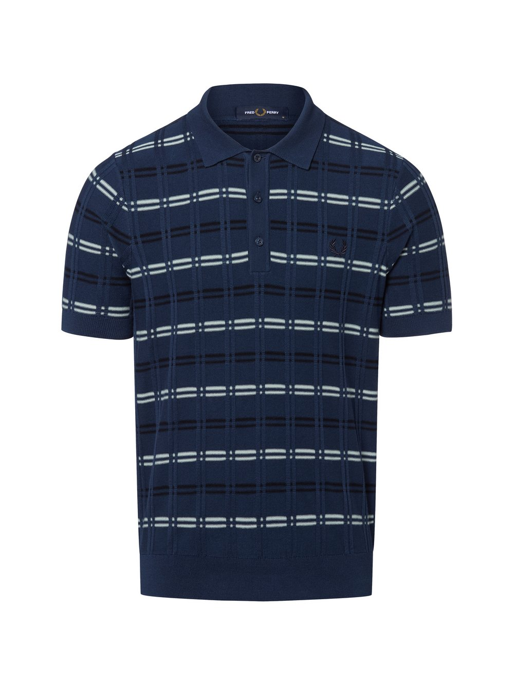 Fred Perry Męska koszulka polo Mężczyźni Bawełna niebieski|wielokolorowy, M