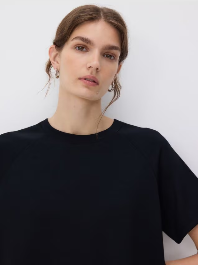 Reserved - T-shirt z modalem - czarny