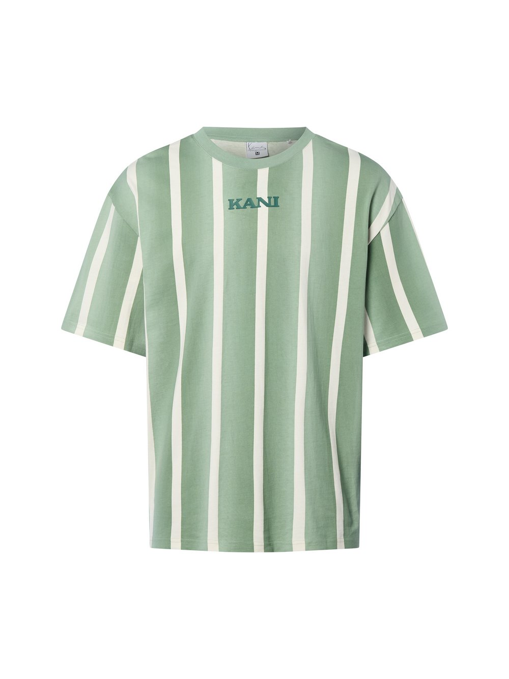 Karl Kani Koszulka męska - Retro Gradient Strip Mężczyźni Bawełna zielony|biały, S
