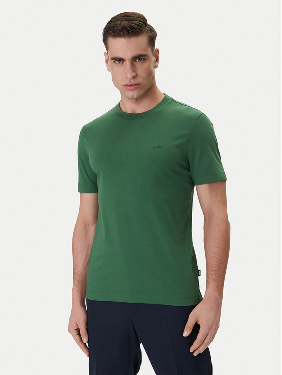 BOSS T-Shirt Thompson 01 50468347 Zielony Regular Fit