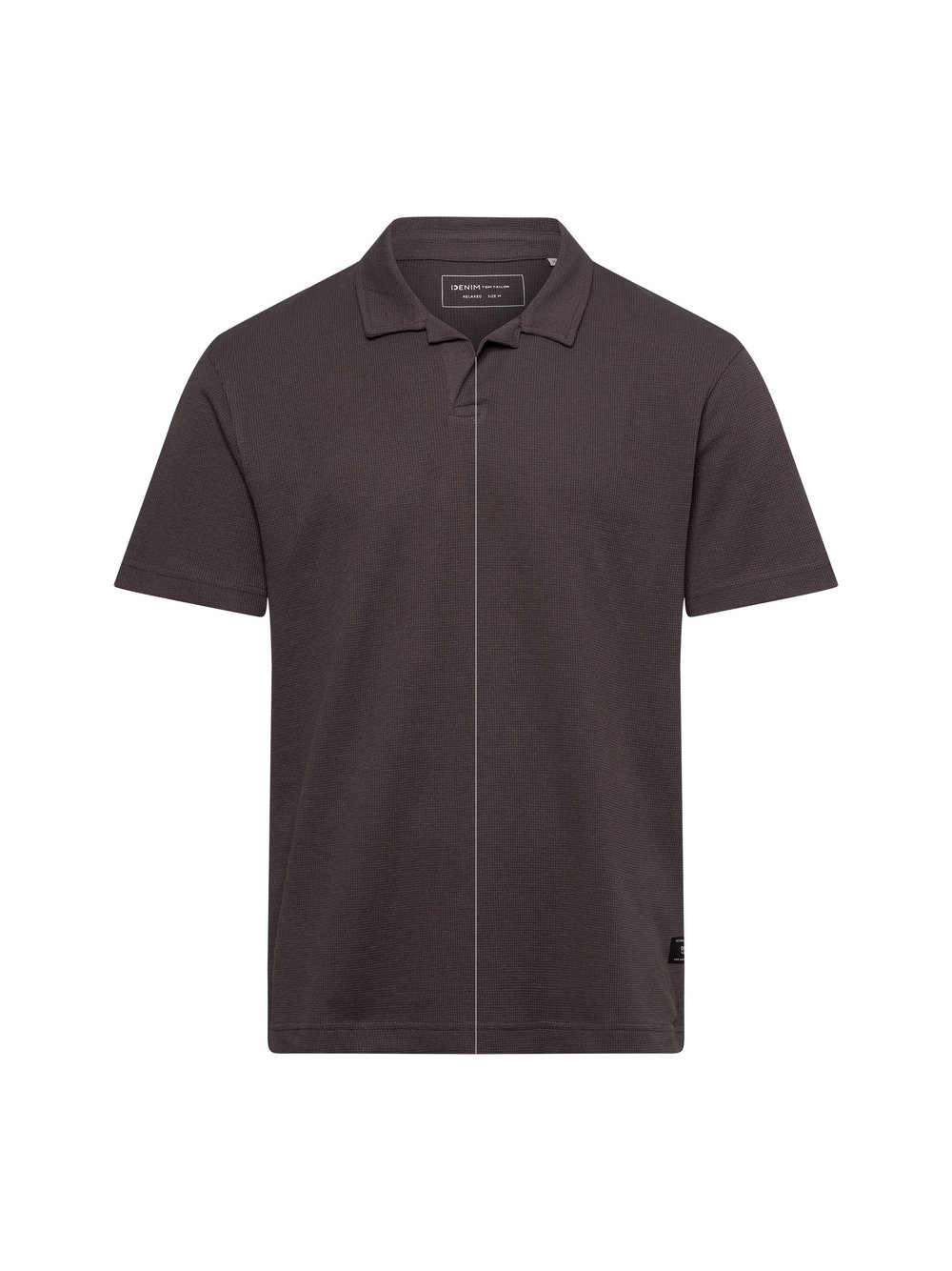 Tom Tailor Denim Męska koszulka polo Mężczyźni Bawełna szary, XXL