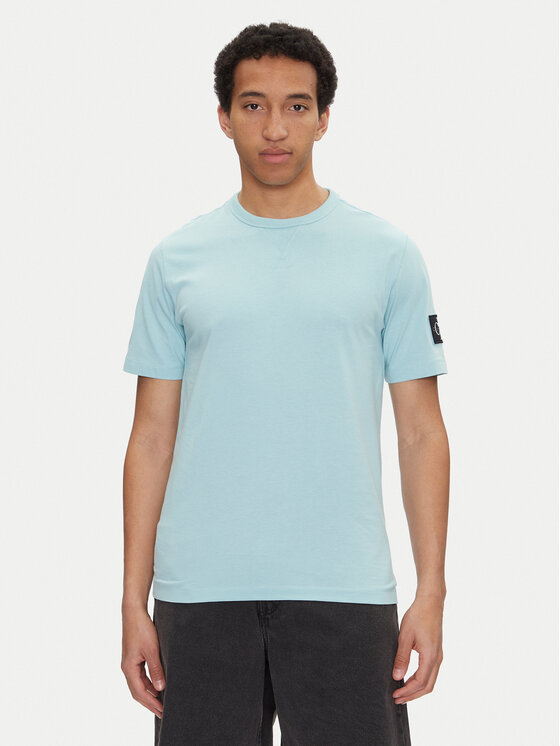 Calvin Klein Jeans T-Shirt J30J323484 Błękitny Regular Fit