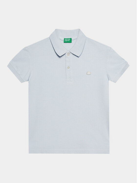 United Colors Of Benetton Polo 3089C300Q Błękitny Regular Fit