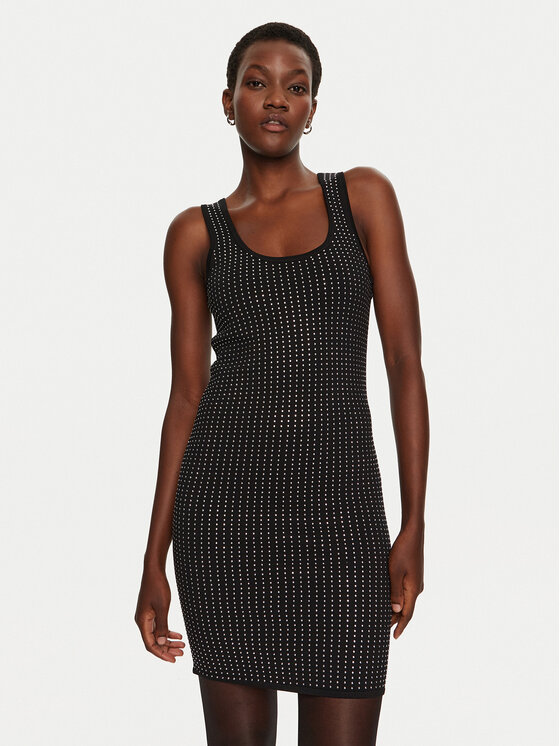 MICHAEL Michael Kors Sukienka codzienna MF482MW5ZV Czarny Slim Fit