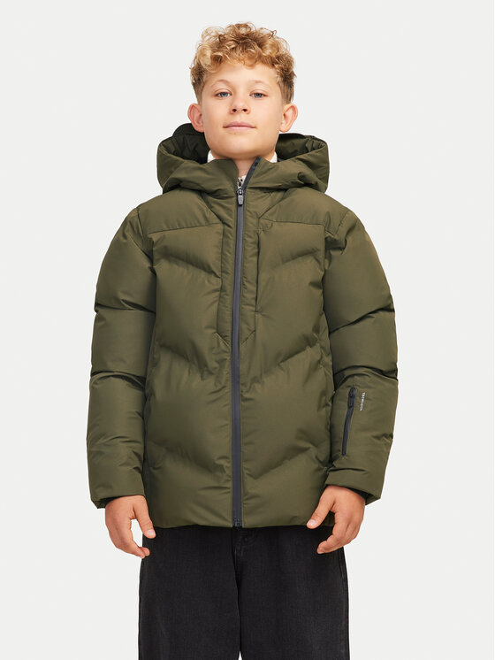 Jack & Jones Junior Kurtka zimowa Slay 12261353 Zielony Regular Fit