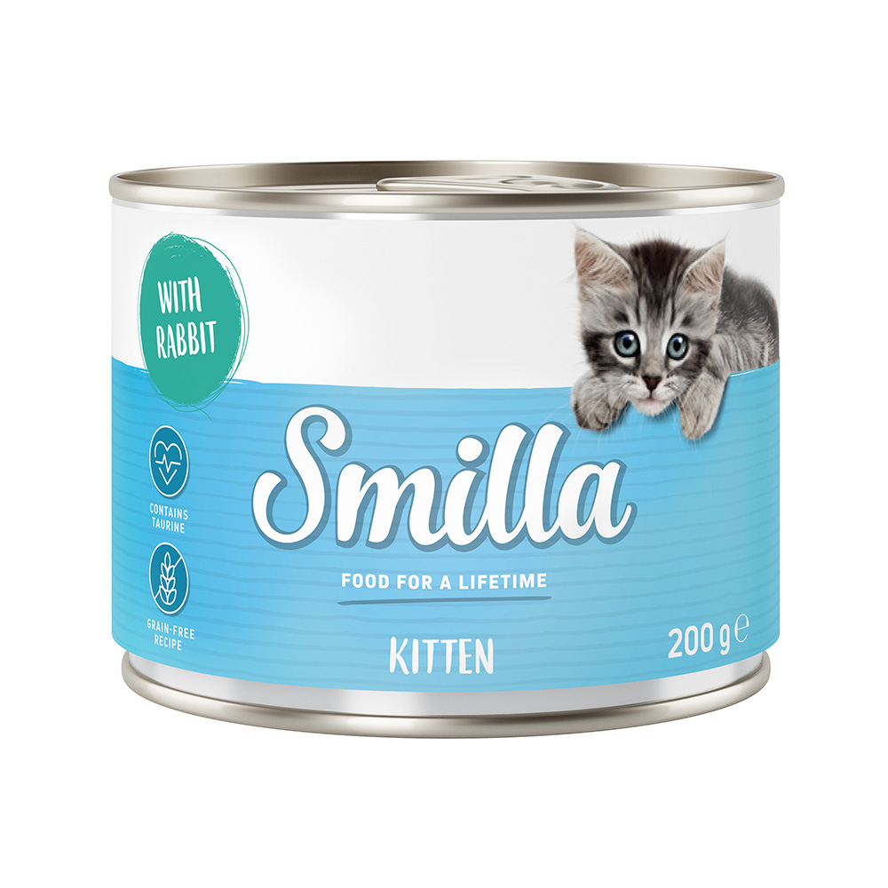 Korzystny pakiet Smilla Kitten, 12 x 200 g - Królik