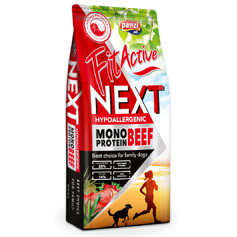 FitActive Next Hypoallergenic mono, wołowina z żurawiną - 2 x 15 kg