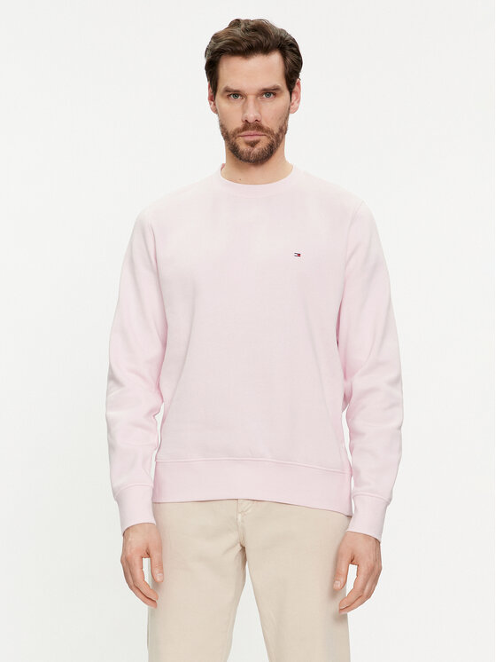 Tommy Hilfiger Bluza Flag Logo MW0MW32735 Różowy Regular Fit