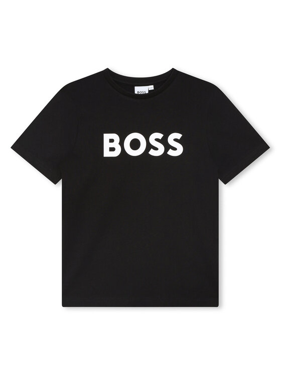 Boss T-Shirt J25P24 S Czarny Regular Fit