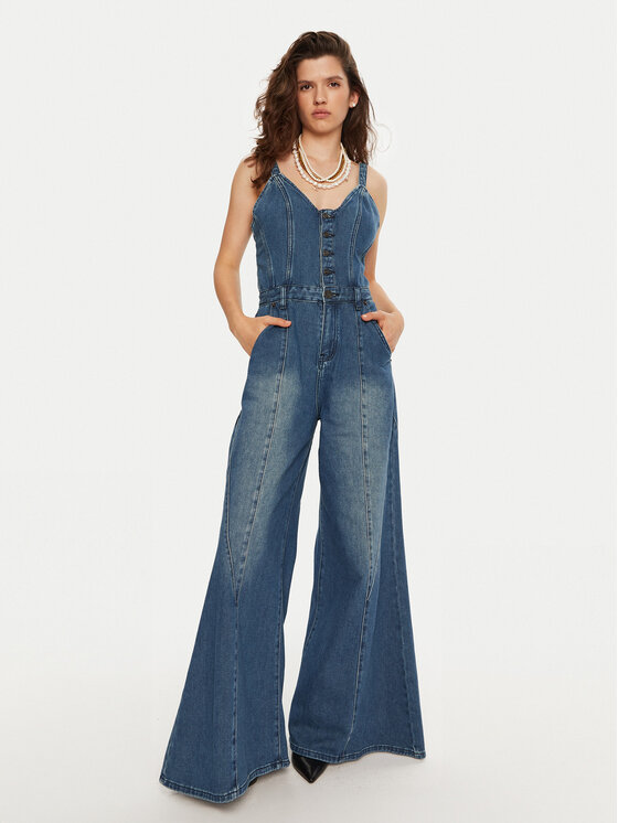 One Teaspoon Kombinezon 26604 Niebieski Relaxed Fit