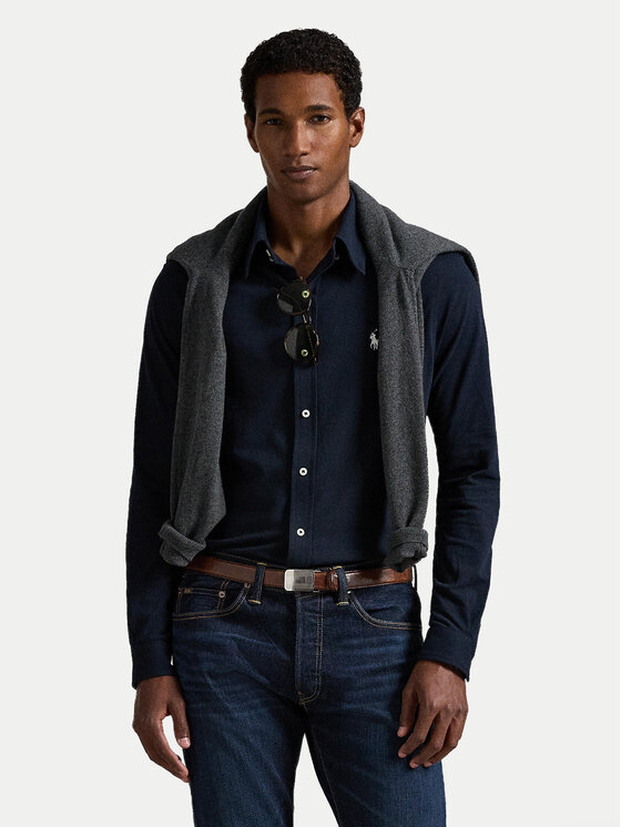 Polo Ralph Lauren Koszula 710654408016 Granatowy Regular Fit